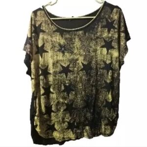 Skinny Minnie Womens Short Sleeve Shirt Top Size XL